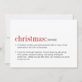 Weihnachtsdefinition Feiertagskarte (Vorderseite)