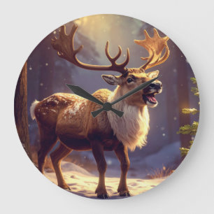 WeihnachtsDEIN ZU SANTAs HERZ Große Wanduhr