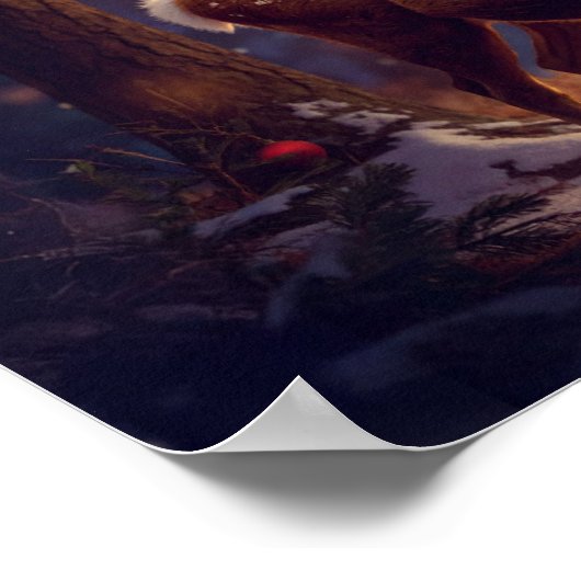 WeihnachtsDEIN ZU SANTAs HERZ Poster (Ecke)