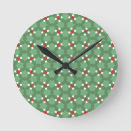 Weihnachtsdeko-Kissen Runde Wanduhr