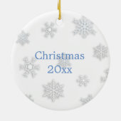 Weihnachtsdekor an der Küste Personalisiertes Seep Keramik Ornament (Hinten)