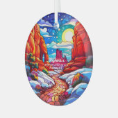 Weihnachtsdekor Arches Nationalpark Utah Außenbere Ornament Aus Glas (Vorderseite links)