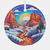 Weihnachtsdekor Arches Nationalpark Utah Außenbere Ornament Aus Glas (Vorderseite)