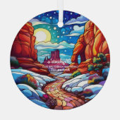 Weihnachtsdekor Arches Nationalpark Utah Außenbere Ornament Aus Glas (Rückseite)