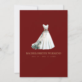 Weihnachtsdekor Bachelorette Wochenendkarte Einladung