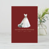 Weihnachtsdekor Bachelorette Wochenendkarte Einladung (Stehend Vorderseite)