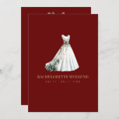 Weihnachtsdekor Bachelorette Wochenendkarte Einladung (Vorne/Hinten)