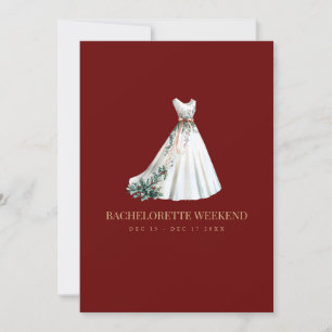 Weihnachtsdekor Bachelorette Wochenendkarte Einladung