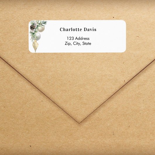 Weihnachtsdekor Baubles Rücksendeadresse