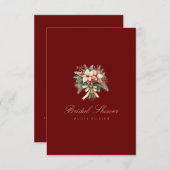 Weihnachtsdekor Brautdusche Einladung (Vorne/Hinten)