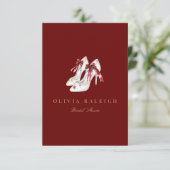 Weihnachtsdekor Brautdusche Einladung (Stehend Vorderseite)