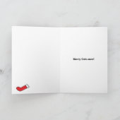 Weihnachtsdekor der Katze Karte (Innenseite)