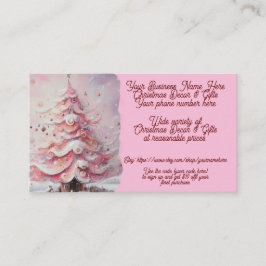 Weihnachtsdekor & Geschenke Tree Pink Shop Verkauf Visitenkarte