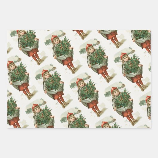 Weihnachtsdekor | geschenkpapier set (Vorderseite 3)