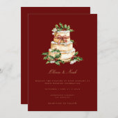 Weihnachtsdekor Hochzeitskarte Einladung (Vorne/Hinten)