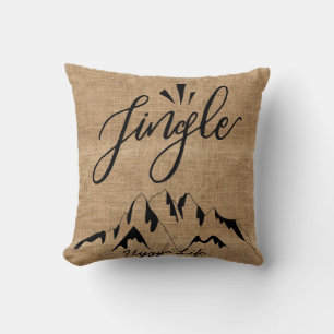 Weihnachtsdekor Hygge - Jingle Mountains Burlap Lk Kissen