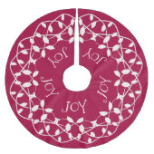 Weihnachtsdekor in Rot und Weiß Polyester Weihnachtsbaumdecke (Vorderseite)