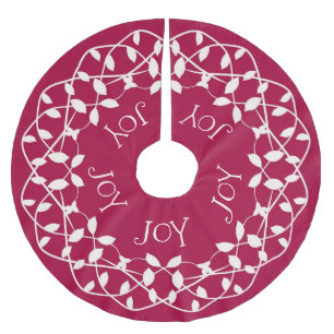 Weihnachtsdekor in Rot und Weiß Polyester Weihnachtsbaumdecke