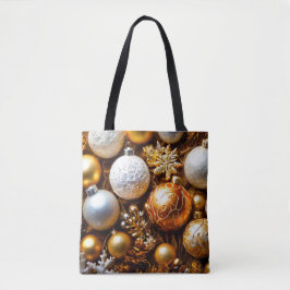 Weihnachtsdekor mit goldenen Bauern Tasche