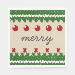 Weihnachtsdekor mit individuellem Text Serviette