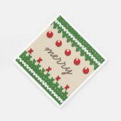 Weihnachtsdekor mit individuellem Text Serviette (Ecke)