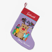 Weihnachtsdekor Niedlich Rentier Classic Kleiner Weihnachtsstrumpf (Vorderansicht (hängend))