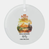 Weihnachtsdekor Nurse Outdoors Camp-Erlebnis Gesch Ornament Aus Glas (Vorderseite)