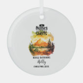 Weihnachtsdekor Nurse Outdoors Camp-Erlebnis Gesch Ornament Aus Glas (Vorderseite)