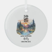 Weihnachtsdekor Nurse Outdoors Camp-Erlebnis Gesch Ornament Aus Glas (Vorderseite)