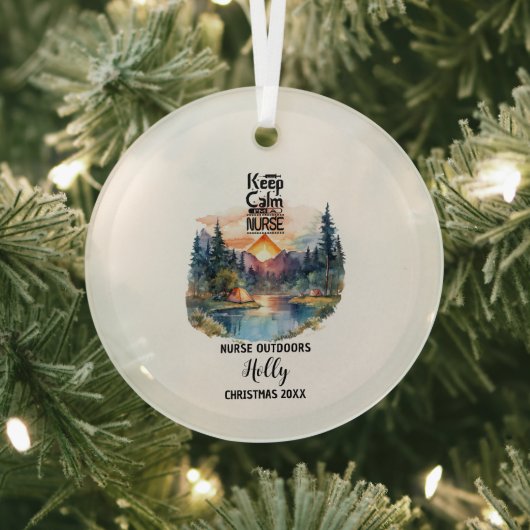 Weihnachtsdekor Nurse Outdoors Camp-Erlebnis Gesch Ornament Aus Glas (InSitu)