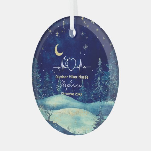 Weihnachtsdekor Outdoor Adventure Nurse Life Gesch Ornament Aus Glas (Vorderseite links)