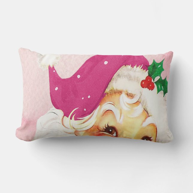 Weihnachtsdekor Santa Pink Lendenkissen (Vorderseite)
