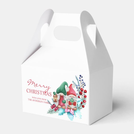 Weihnachtsdekor und Gnome Geschenkschachtel (Vorderseite)