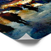 Weihnachtsdekor Wasserfarbe Kunst Winterurlaub Ges Poster (Ecke)