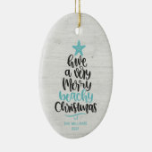 Weihnachtsdekoration am Strand Keramik Ornament (Rechts)