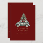 Weihnachtsdekoration Bachelor Wochenende Einladung (Vorne/Hinten)