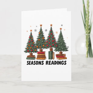 Weihnachtsdekoration Bäume auf Buch Karte