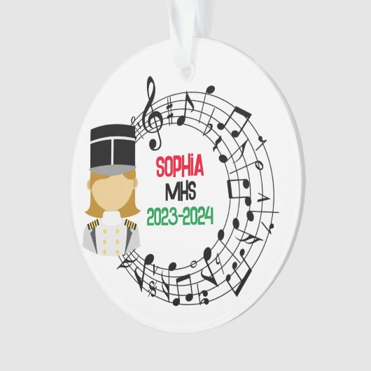 Weihnachtsdekoration der Marching Band Ornament (Vorderseite)