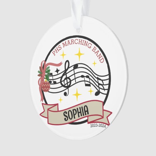 Weihnachtsdekoration der Marching Band Ornament (Vorderseite)