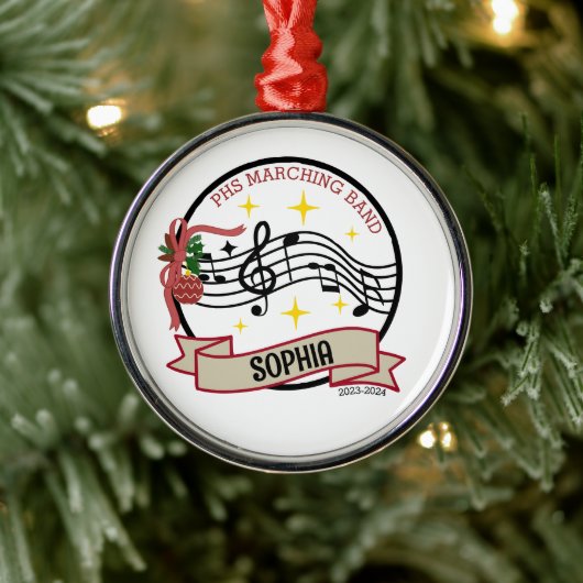 Weihnachtsdekoration der Marching Band Ornament Aus Metall (Baum)