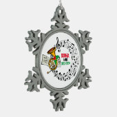 Weihnachtsdekoration der Marching Band Schneeflocken Zinn-Ornament (Links)