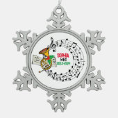 Weihnachtsdekoration der Marching Band Schneeflocken Zinn-Ornament (Vorderseite)