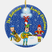 Weihnachtsdekoration der Musiker Elfen Keramik Ornament (Hinten)