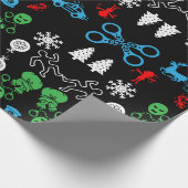 Weihnachtsdekoration der Polizei Geschenkpapier (Ecke)
