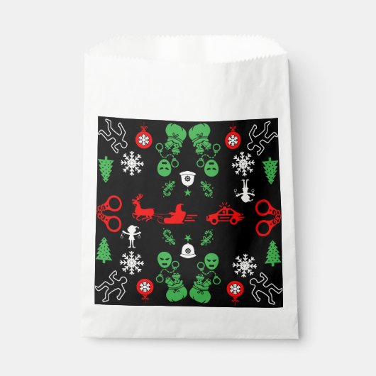 Weihnachtsdekoration der Polizei Geschenktütchen (Vorderseite)