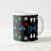 Weihnachtsdekoration der Polizei Jumbo-Tasse (Vorderseite Rechts)