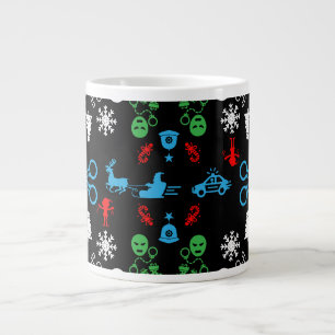 Weihnachtsdekoration der Polizei Jumbo-Tasse