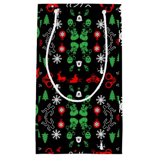 Weihnachtsdekoration der Polizei Kleine Geschenktüte (Vorderseite)