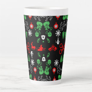 Weihnachtsdekoration der Polizei Milchtasse