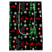 Weihnachtsdekoration der Polizei Mittlere Geschenktüte (Rückseite)